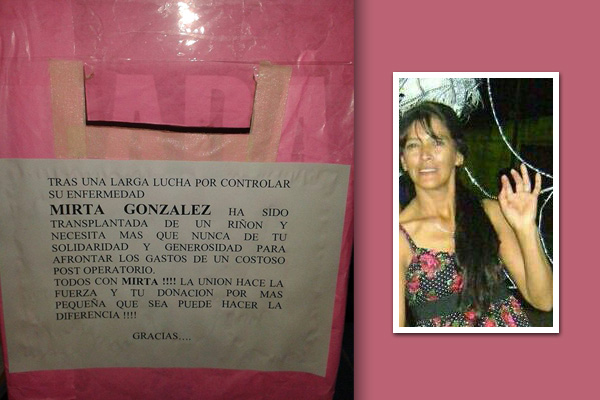 Campaña de solidaridad por Mirta Gonzalez