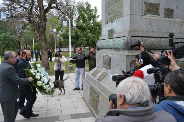 Insfrán presidió el acto evocativo de San Martín a 165 años de su muerte