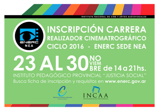Abren inscripción carrera de realizador cinematográfico ciclo lectivo 2016
