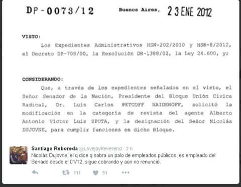 Acusan al nuevo ministro de Economía de Nación de ser “ñoqui” a pedido de Naidenoff