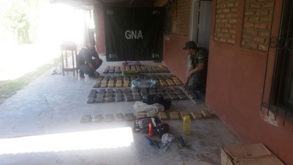 Gendarmería incautó 130 kilos de marihuana