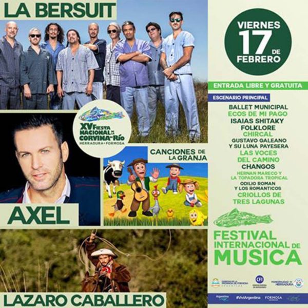 Abre este viernes mega-muestra y shows musicales de la 15° Fiesta de la Corvina