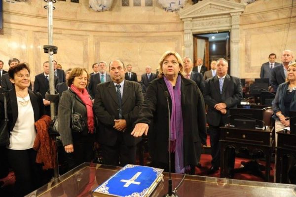 Maria Teresa González juró en Senadores