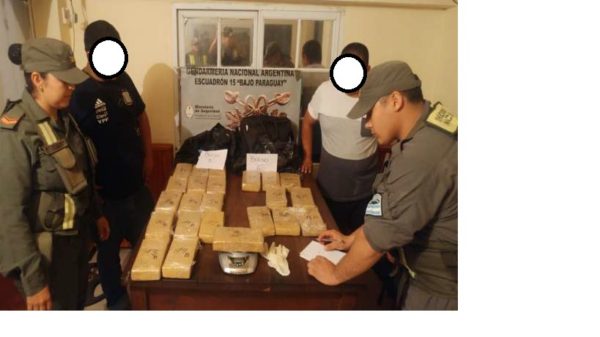 Secuestro de 18 kg de marihuana