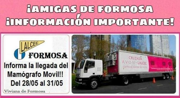 Llega a Formosa el camión de Lalcec