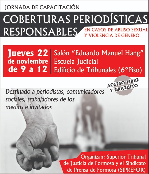 Organizan una Jornada de capacitación sobre “Coberturas Periodísticas Responsables”