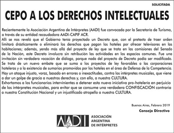 Quitar a los autores para dar a magnates hoteleros