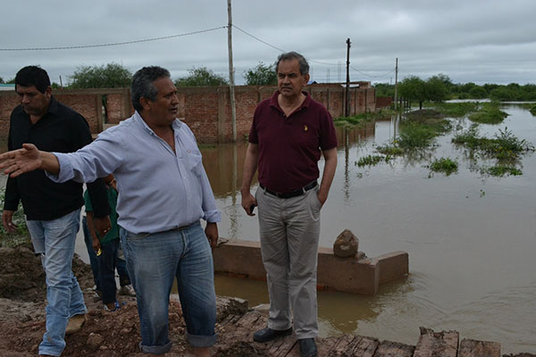 Gómez aludió a la asistencia integral a afectados por intensas lluvias en el oeste