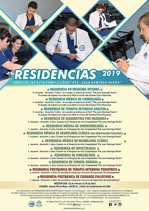 HAC: Iniciaron inscripciones a las Residencias Medicas 2019