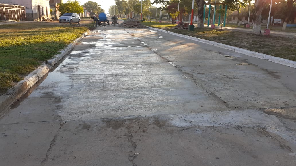 Estanislao del Campo: Finalizaron arreglos en Av. 2 de Abril