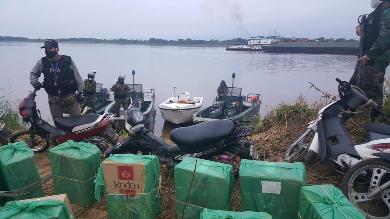 Formosa: Prefectura Naval secuestra más de 8.500 atados de cigarrillos