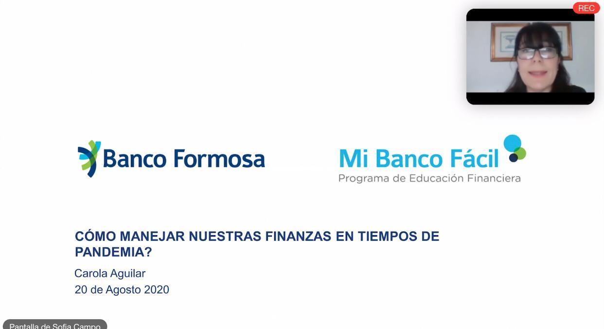 Exitoso primer taller virtual de Banco Formosa