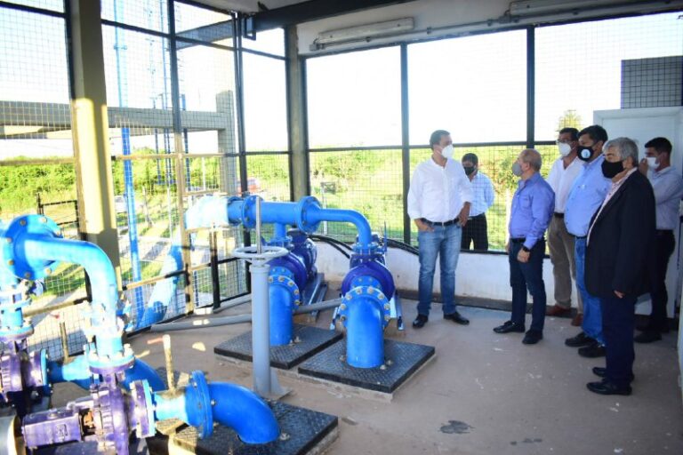 Habilitaron planta de agua potable de General Mansilla, que también abastece a Villa Escolar