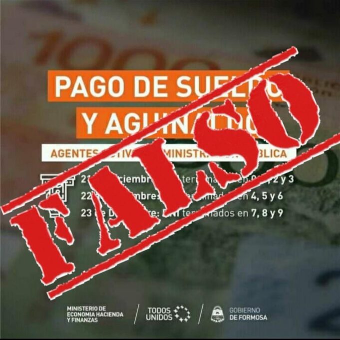 El cronograma de sueldos viralizado es antiguo