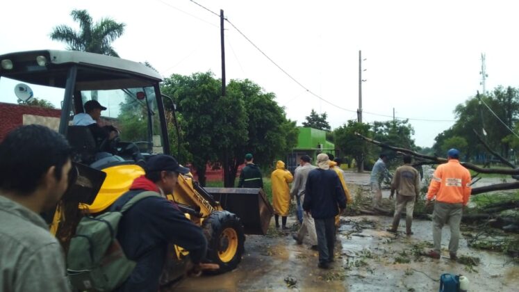 Temporal de lluvia y viento afectó a El Espinillo