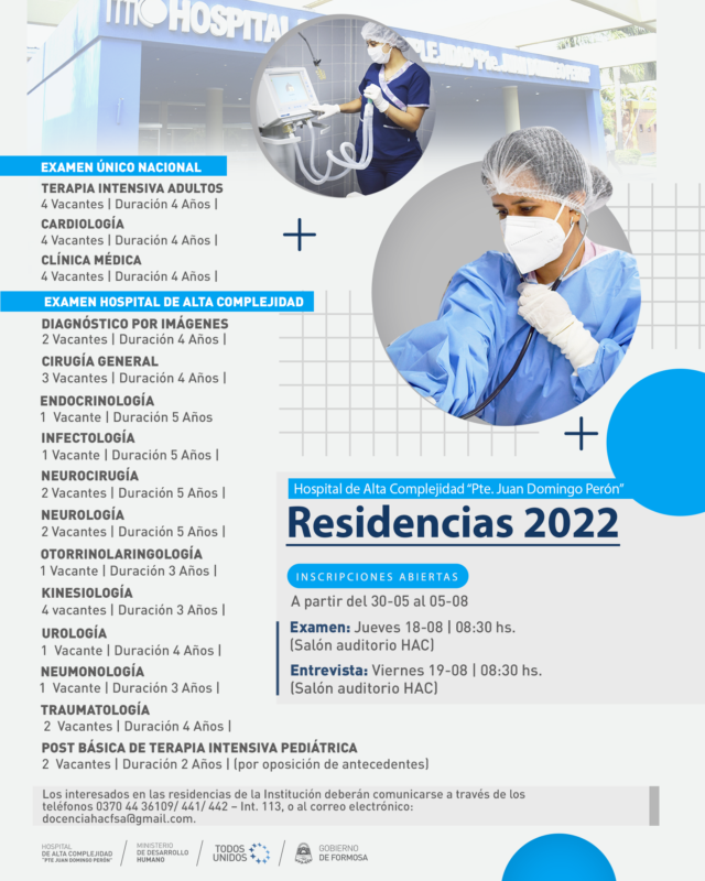 El HAC convoca a las Residencias Médicas 2022