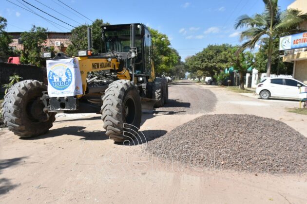 Se realizan intensos y significativos trabajos en el barrio Mariano Moreno