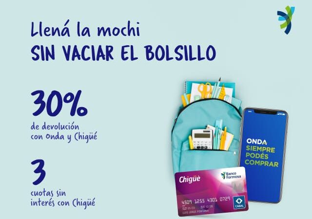 Utiles escolares con 30% de descuento y 3 cuotas sin interés