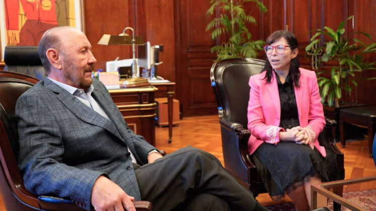 Gildo Insfrán se reunió con la presidenta del Banco Nación