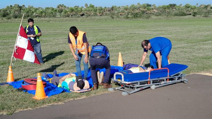 Personal del SIPEC participó de un simulacro de accidente aéreo