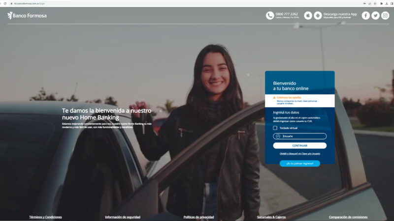 Ya está disponible el reconocimiento facial para el Homebanking del Banco Formosa