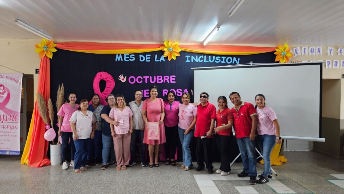 Hospital Laguna Yema: Brindaron una charla de concientización sobre el cáncer de mama en la Escuela Especial Nº 24