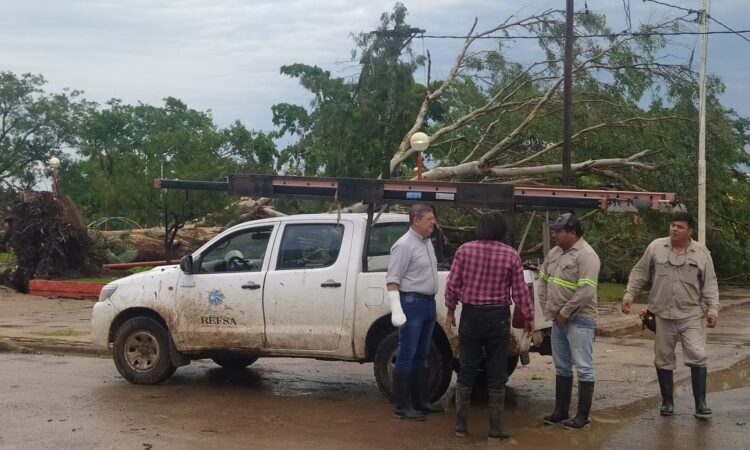 Ibarreta trabaja en subsanar los numerosos daños ocasionados por la tormenta