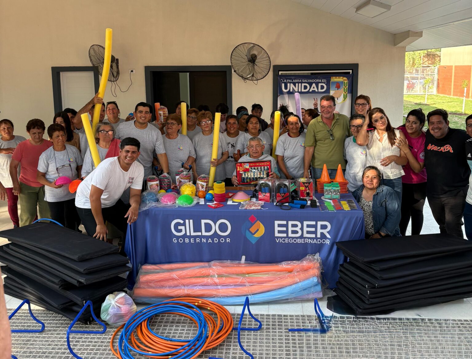 El vicegobernador Solís envió equipamiento deportivo al gimnasio terapéutico de Las Lomitas