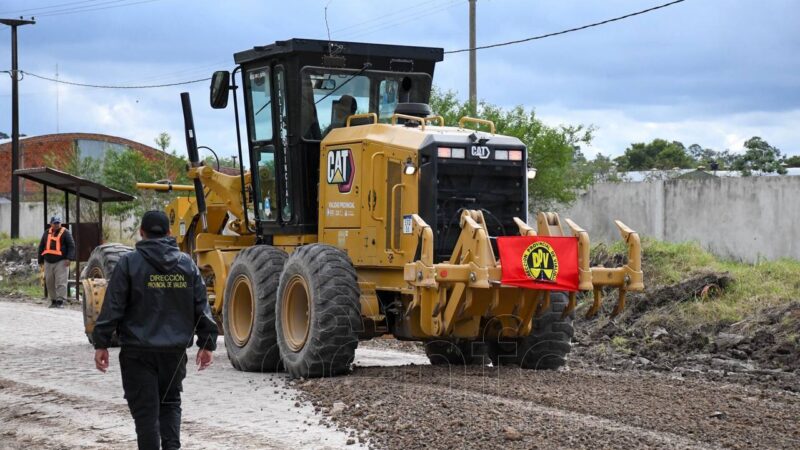 Vialidad Provincial concretó trabajos de estabilizado granular en el acceso al barrio San Jorge