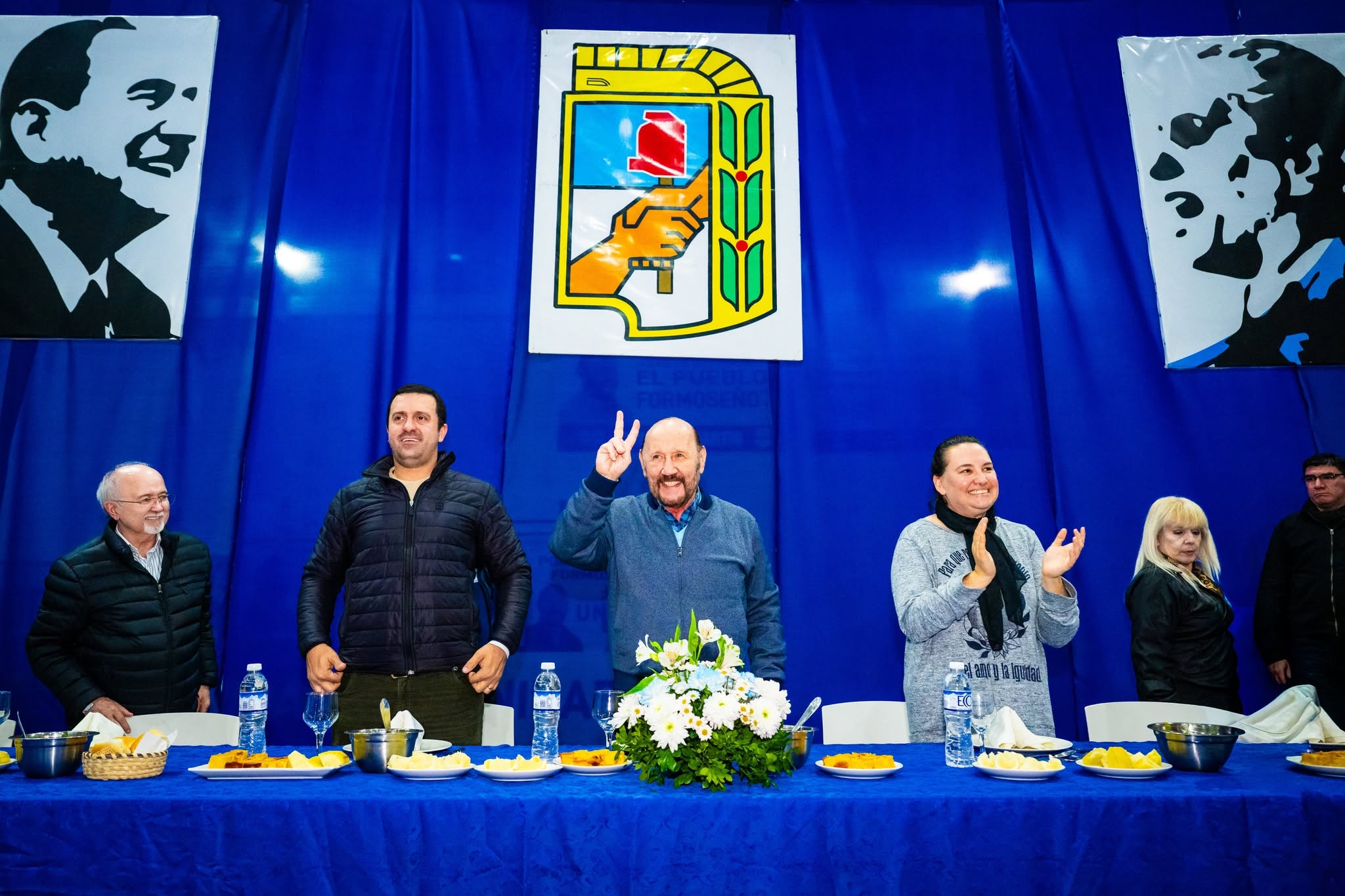 Luego del Congreso Provincial del PJ, Insfrán compartió un almuerzo con congresales de toda la provincia