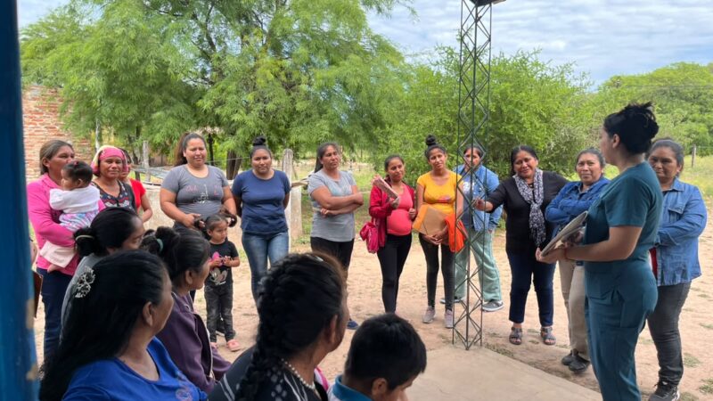 En las colonias San Carlos y Riacho de Oro se desarrolló una nueva actividad de “Mujeres Cuidando Mujeres”